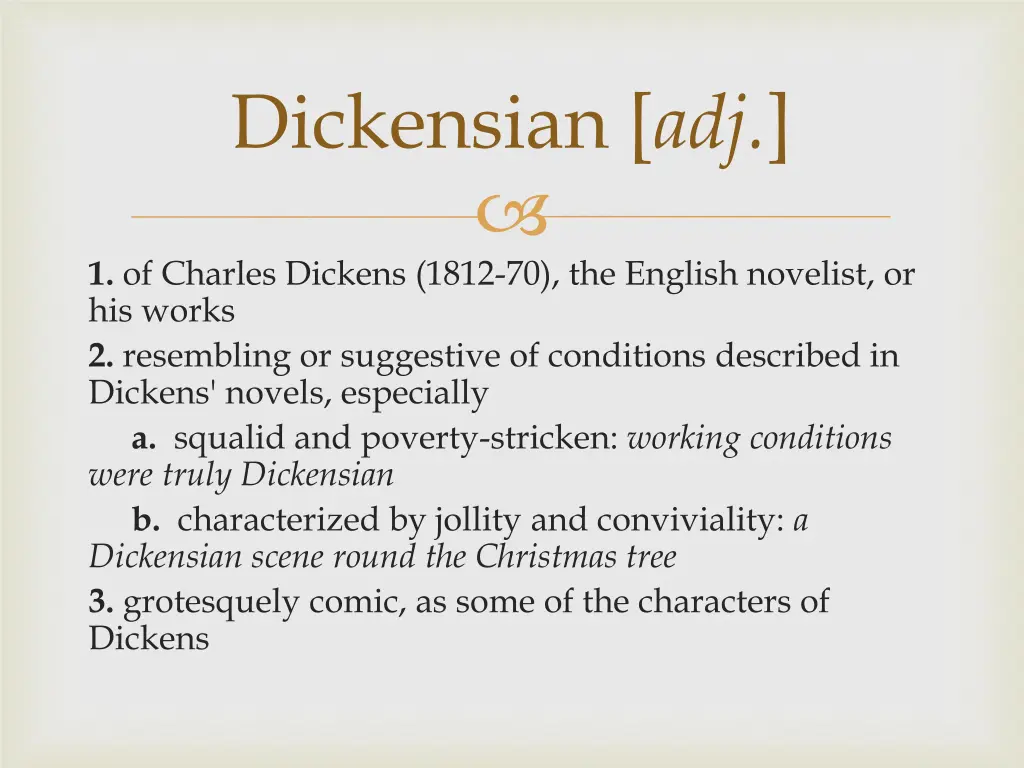 dickensian adj