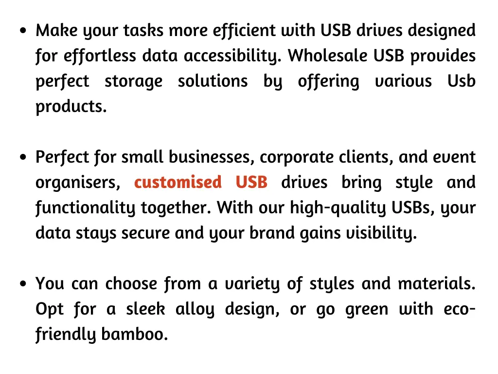 make your tasks more efficient with usb drives