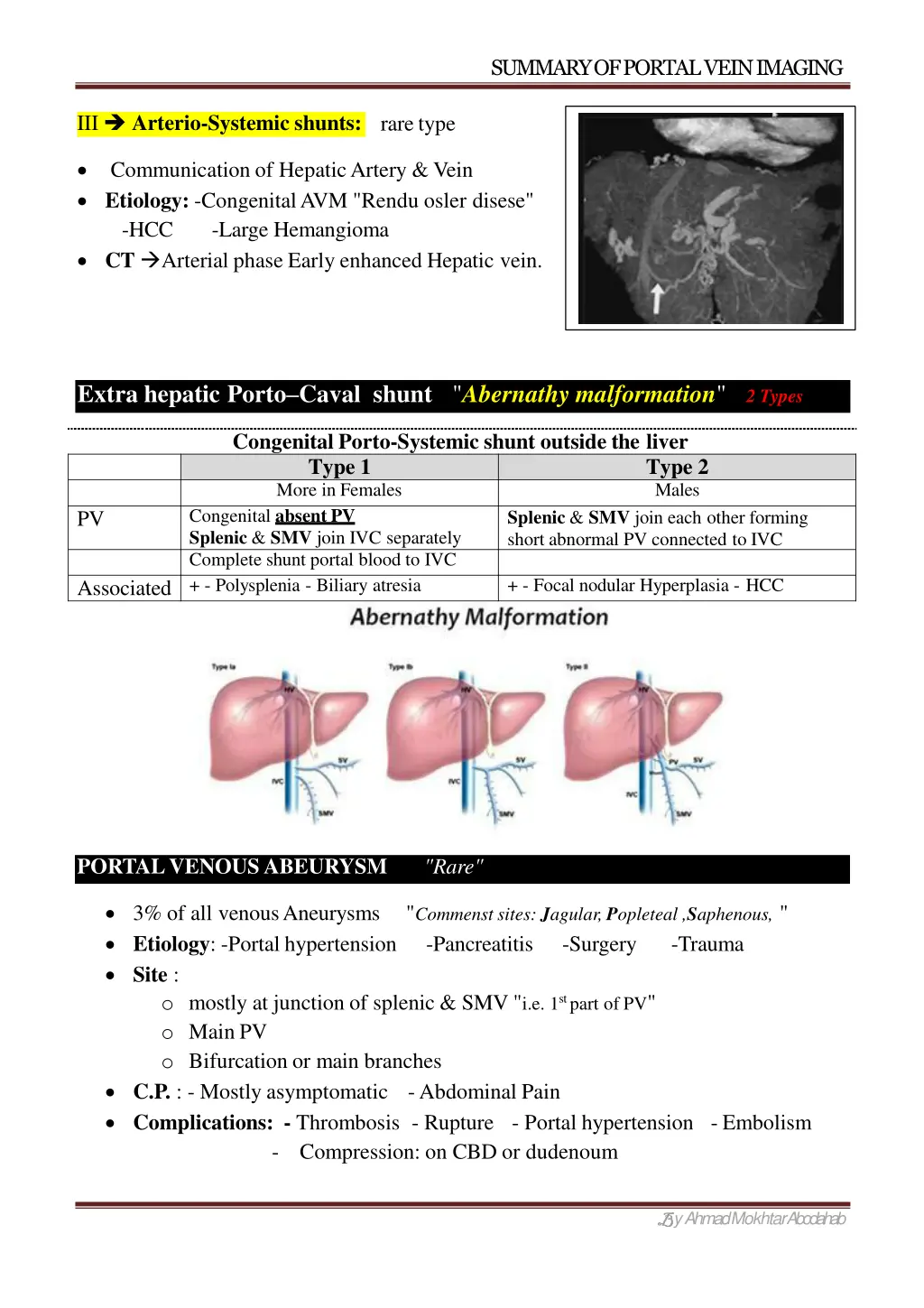 summary of portal veinimaging 3