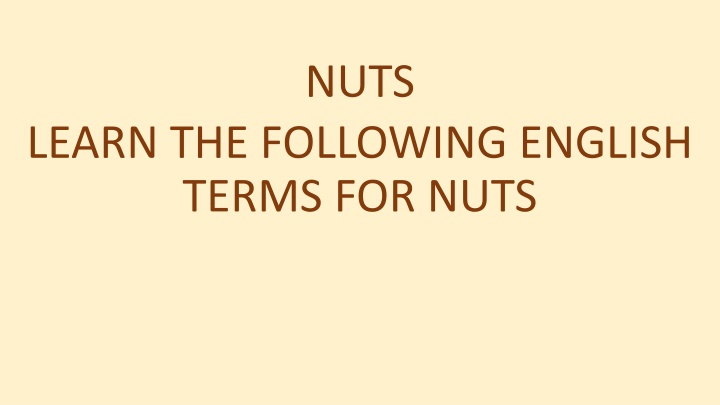 nuts nuts