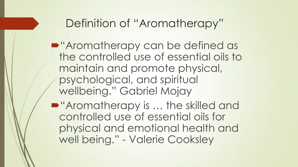 definition of aromatherapy 1