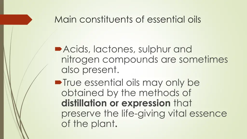 main constituents of essential oils 1