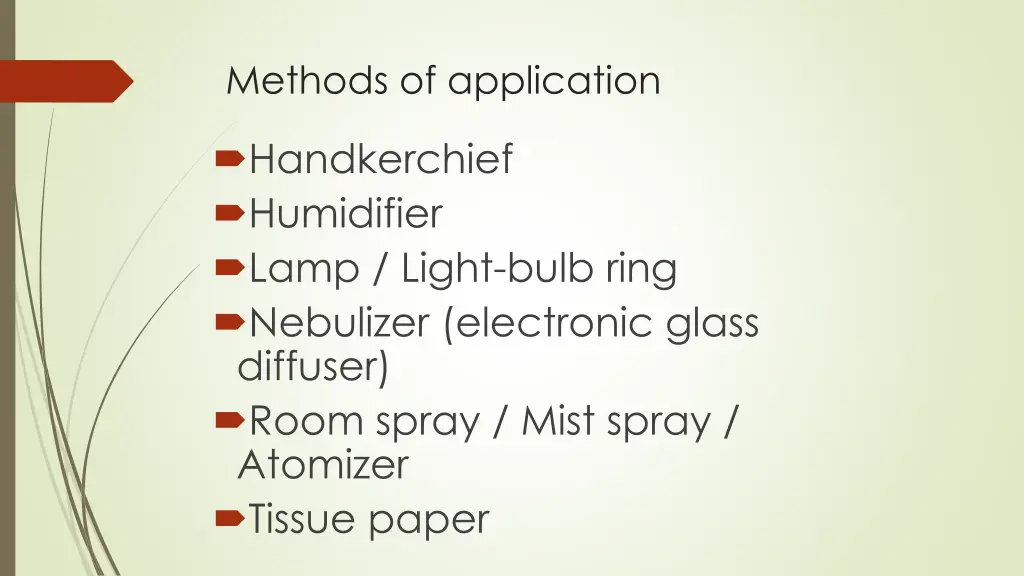 methods of application 2