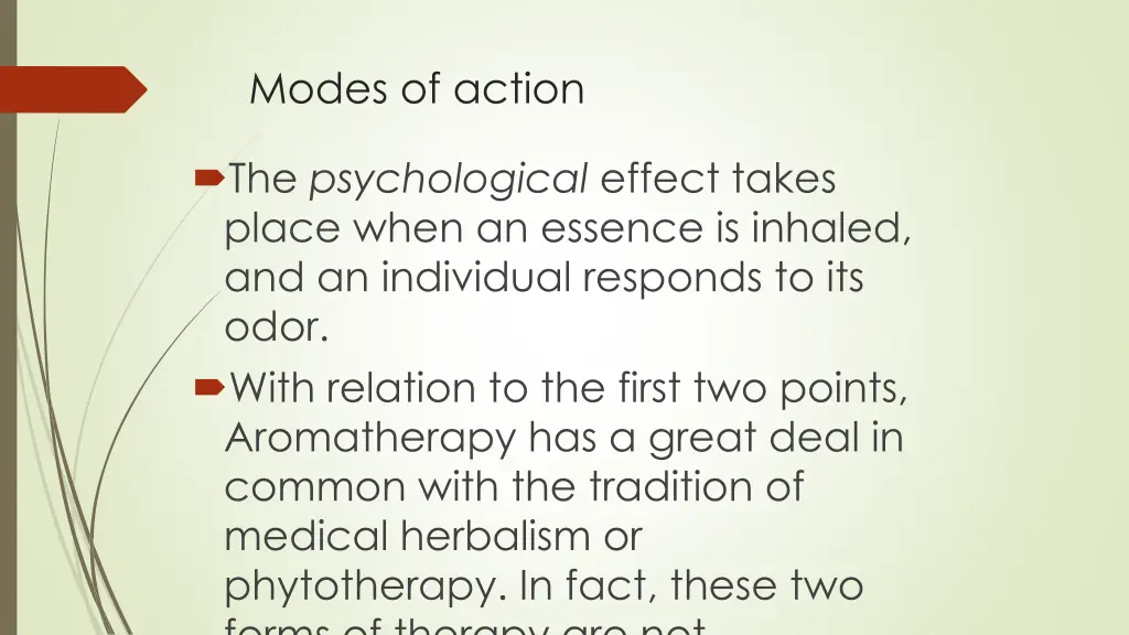 modes of action 2