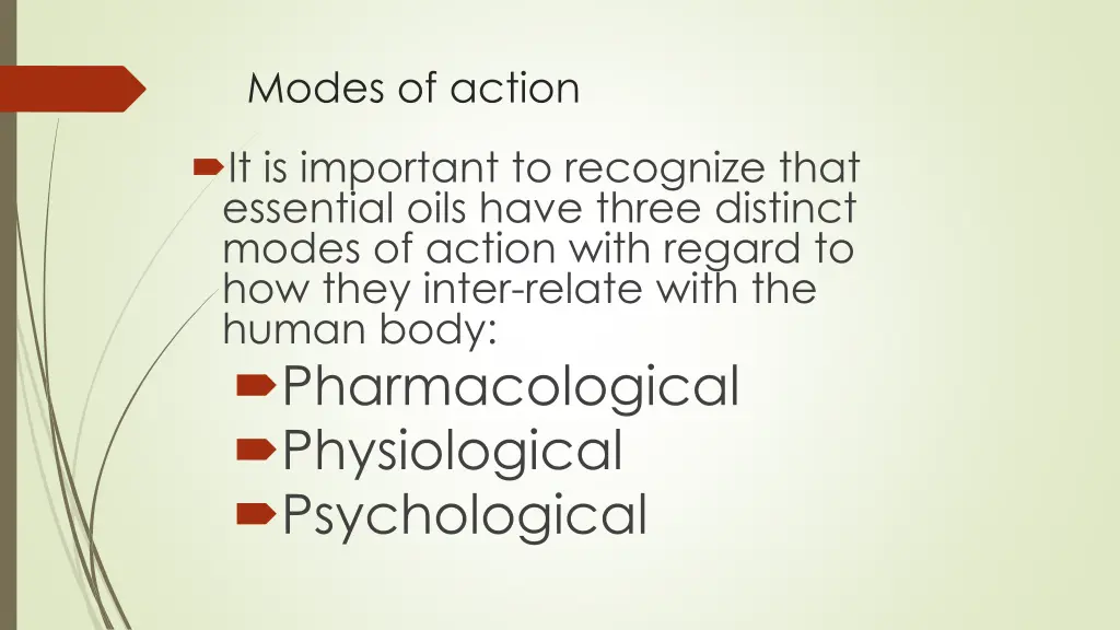 modes of action