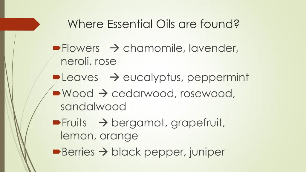 where essential oils are found