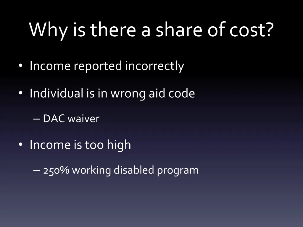 why is there a share of cost