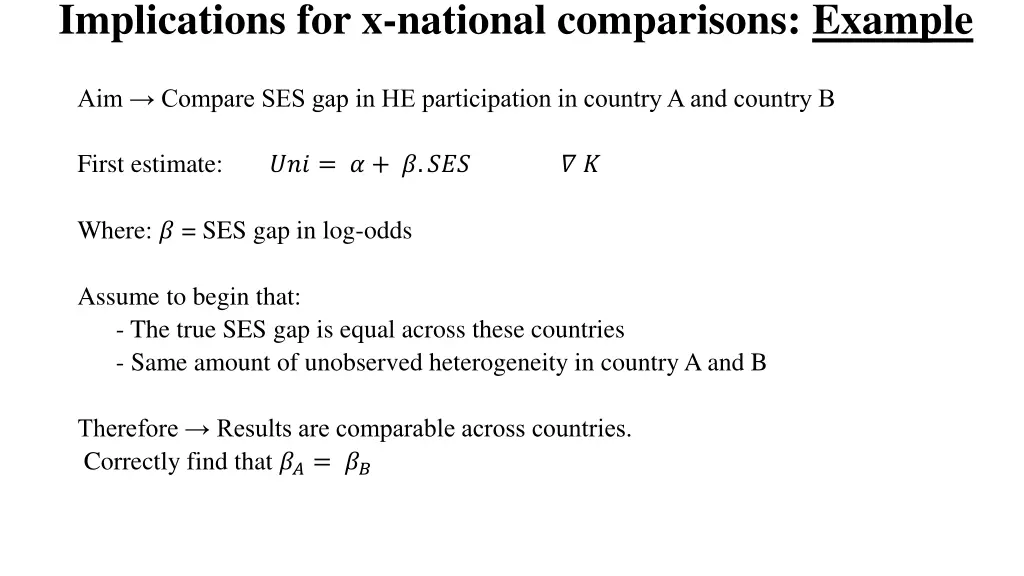 implications for x national comparisons example