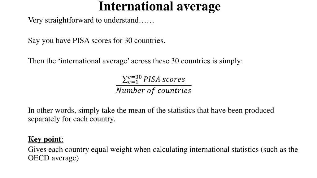 international average