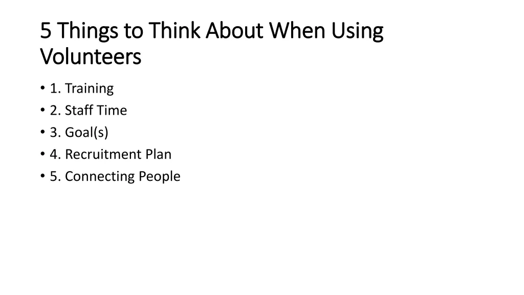 5 things to think about when using 5 things