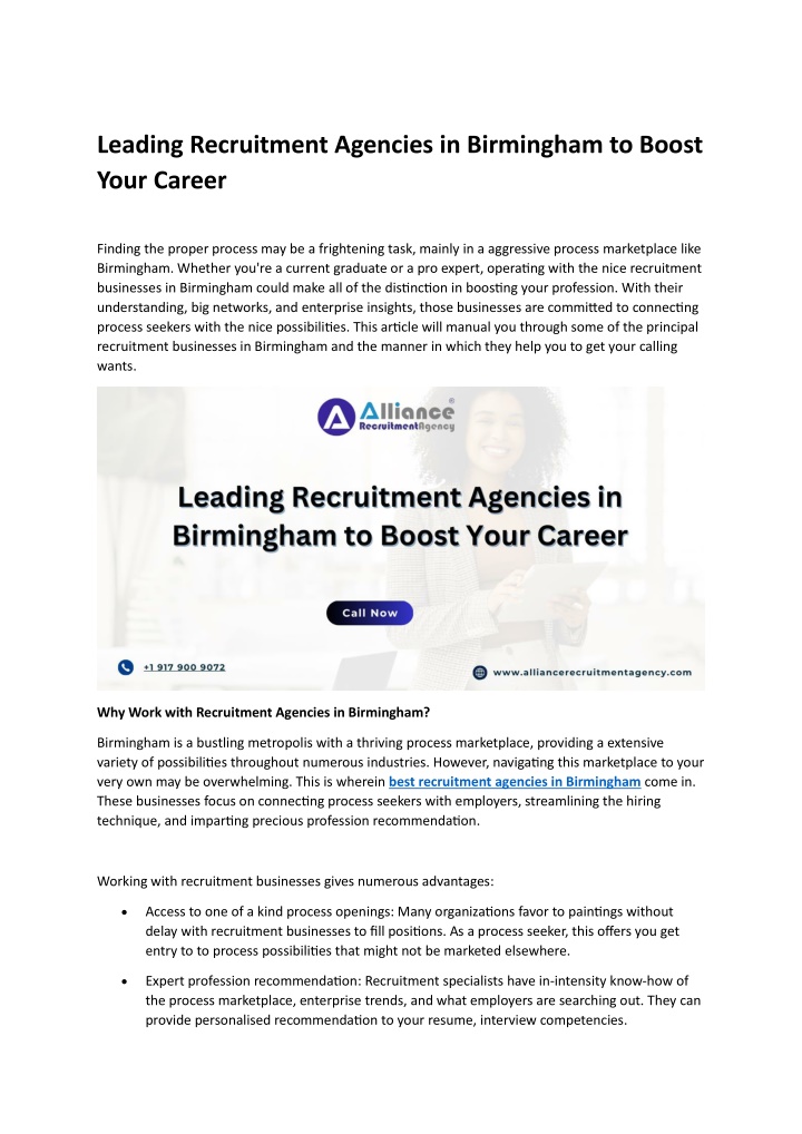 leading recruitment agencies in birmingham