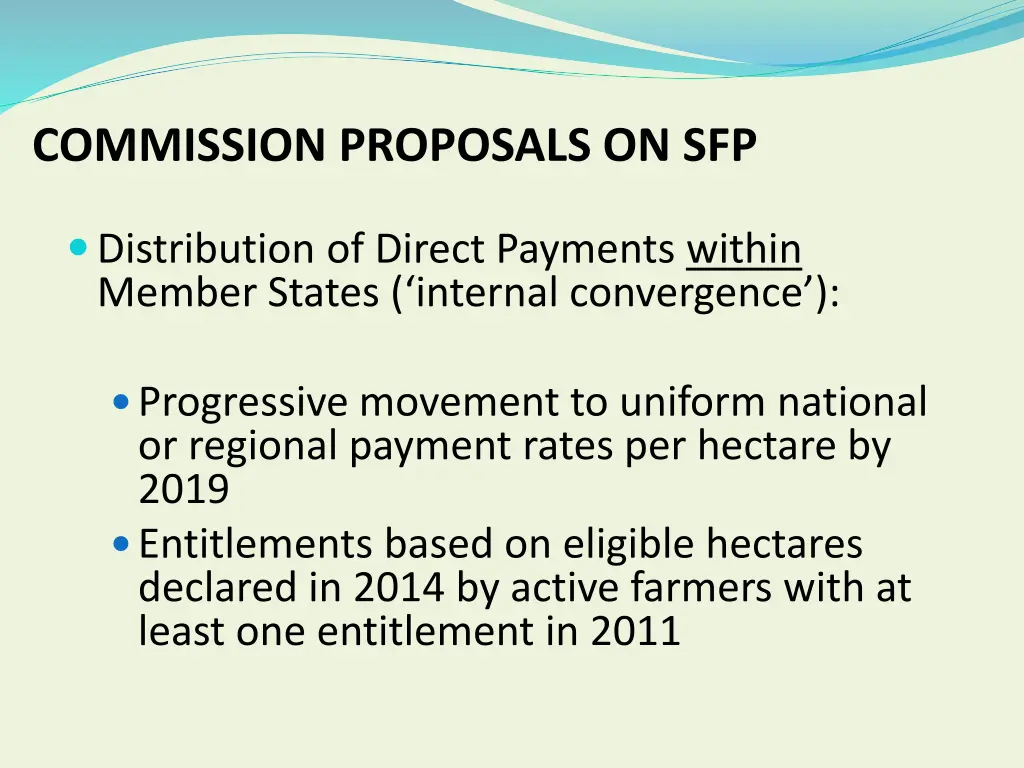 commission proposals on sfp