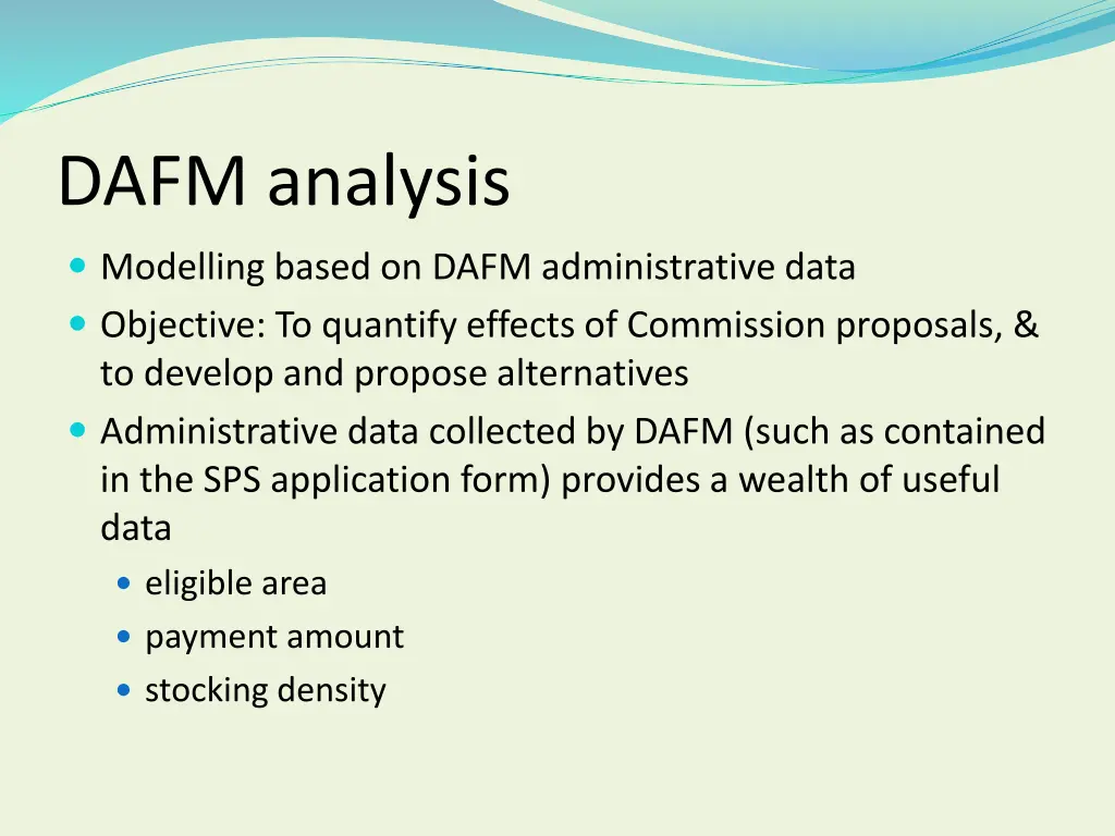 dafm analysis