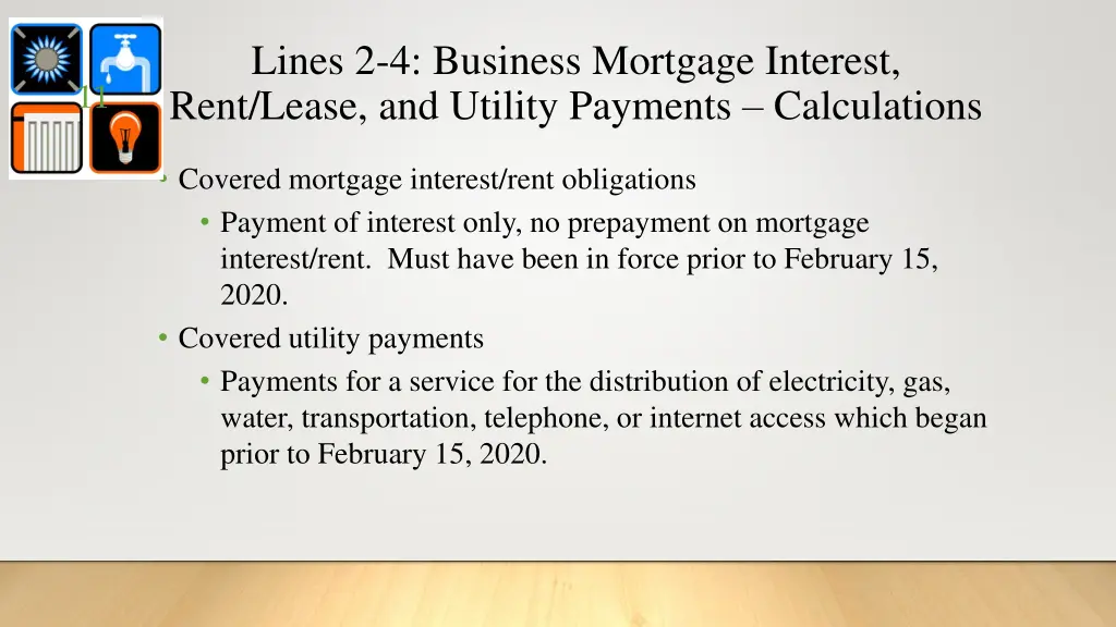 lines 2 4 business mortgage interest rent lease