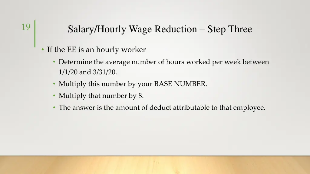 salary hourly wage reduction step three 1