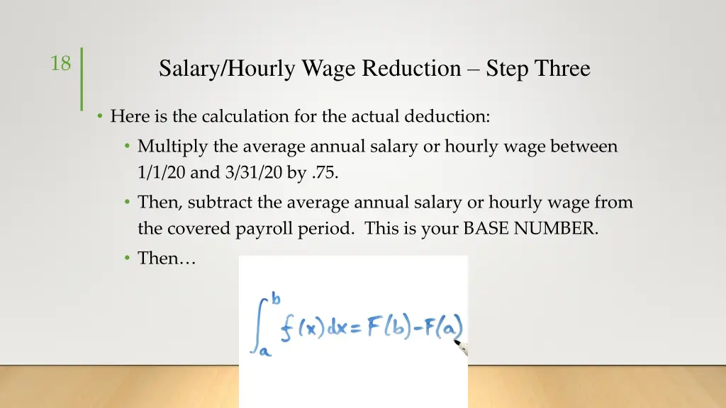 salary hourly wage reduction step three