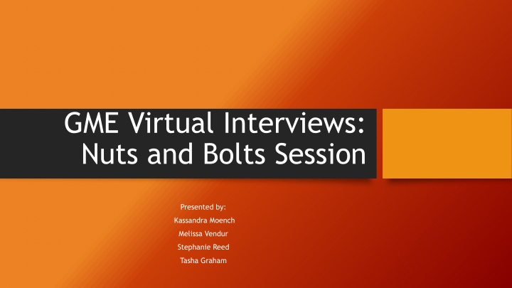 gme virtual interviews nuts and bolts session