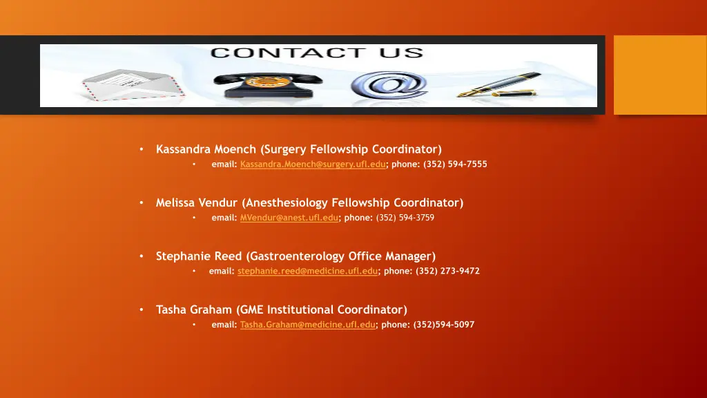 kassandra moench surgery fellowship coordinator