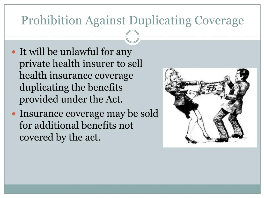 prohibition against duplicating coverage