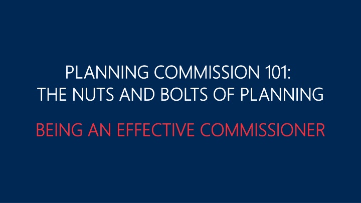 planning commission 101 planning commission