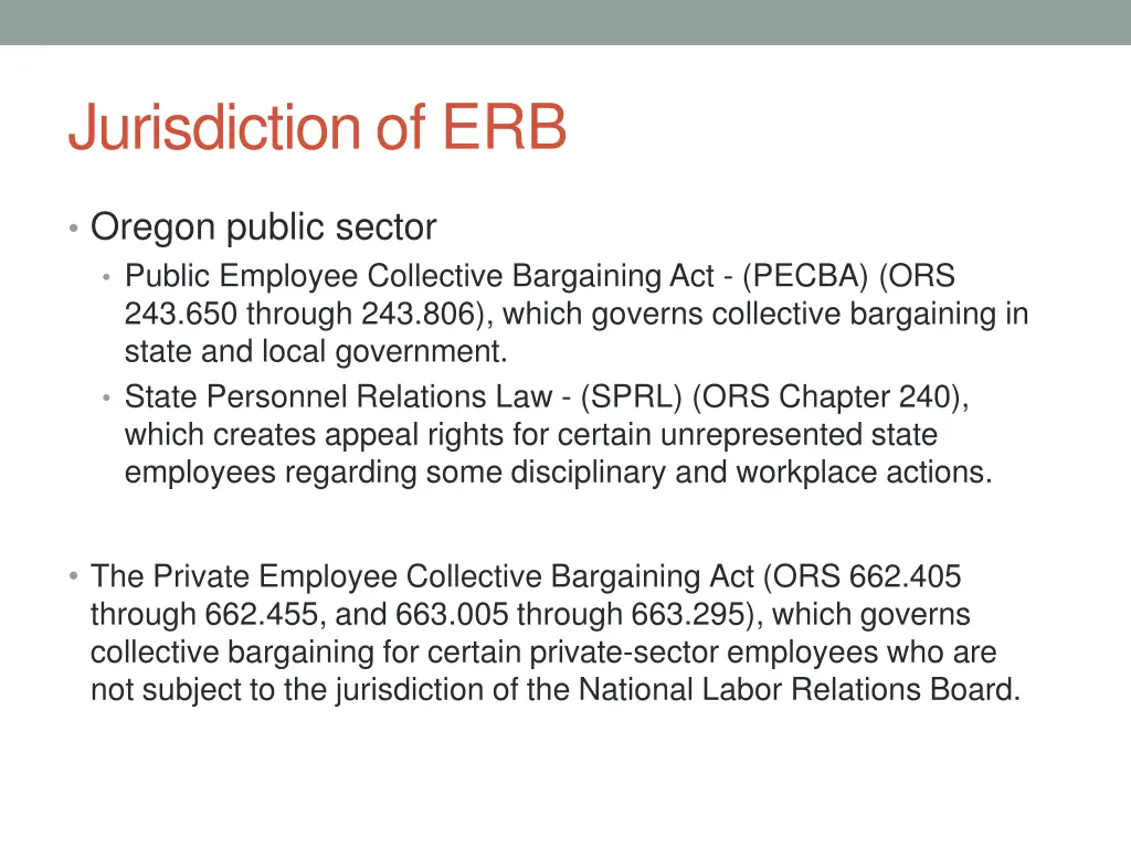 jurisdiction of erb