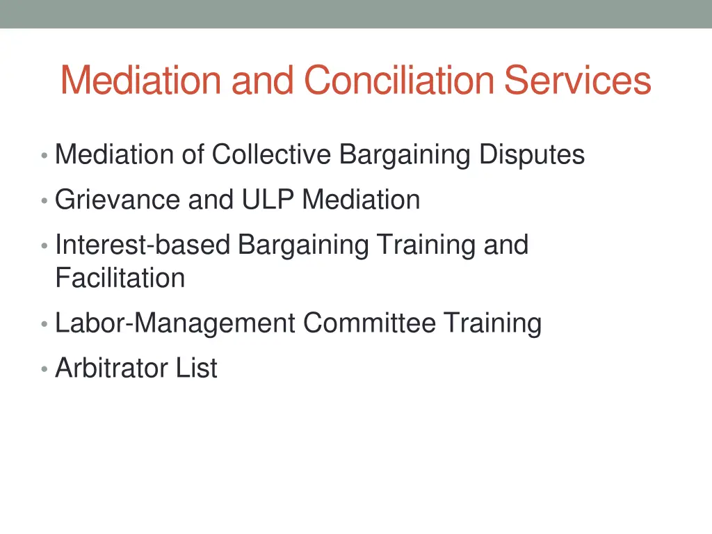 mediation and conciliation services