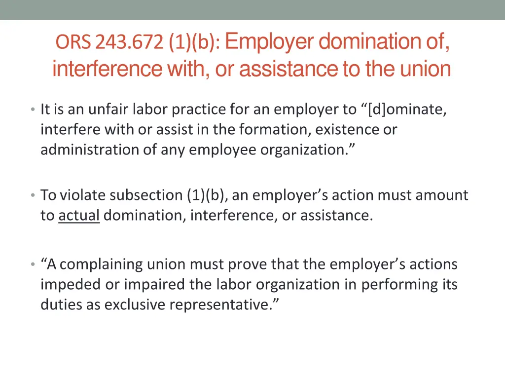 ors 243 672 1 b employer domination