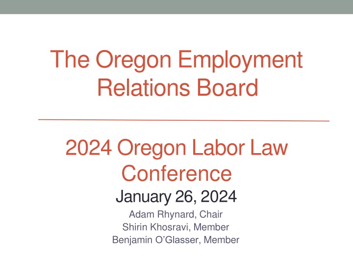 the oregon employment relations board