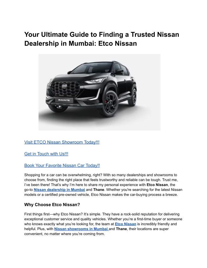 your ultimate guide to finding a trusted nissan