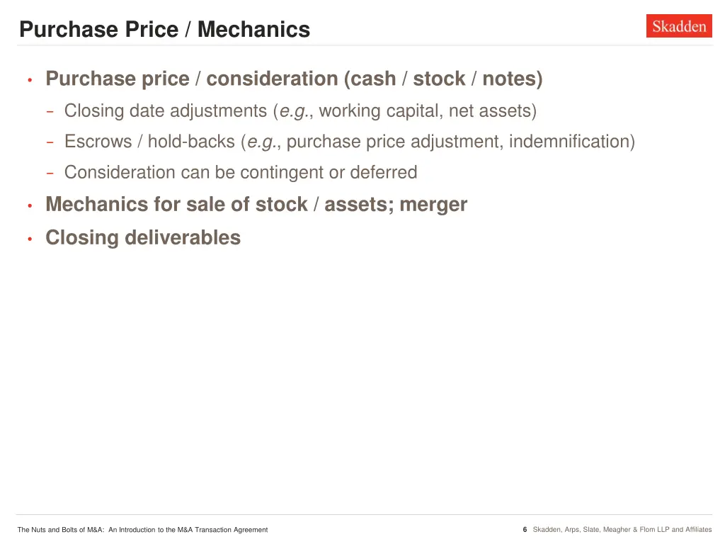 purchase price mechanics 1