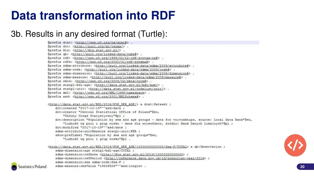 data transformation into rdf 3