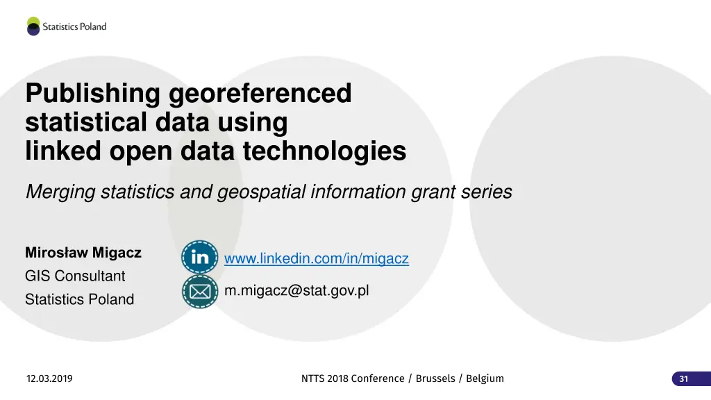 publishing georeferenced statistical data using 1