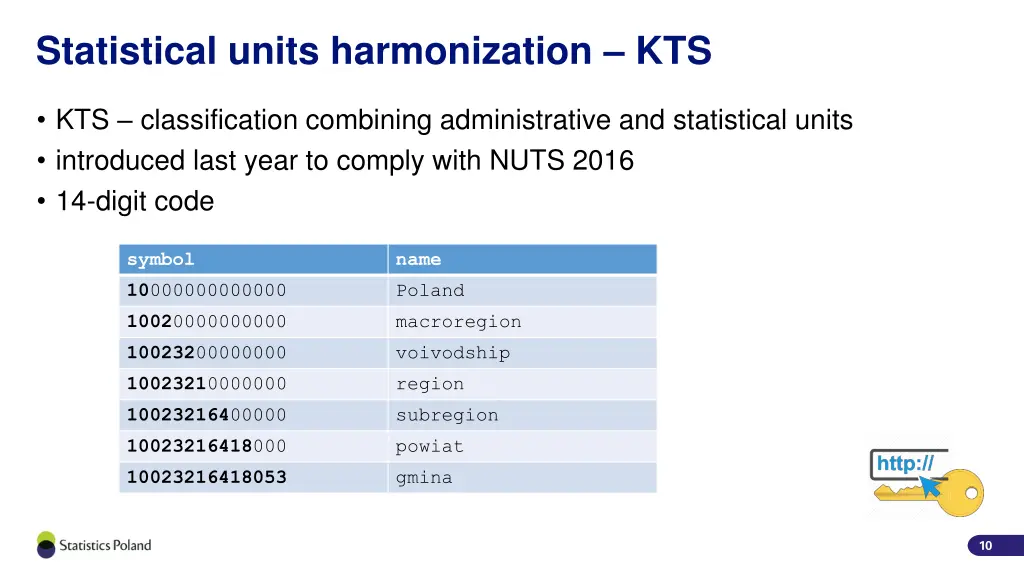 statistical units harmonization kts