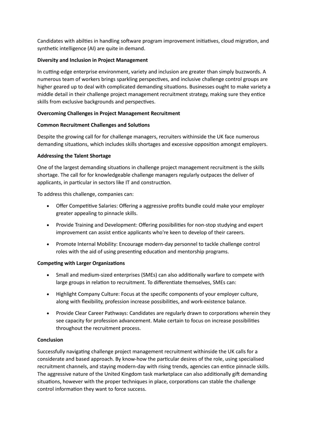 candidates with abilties in handling software