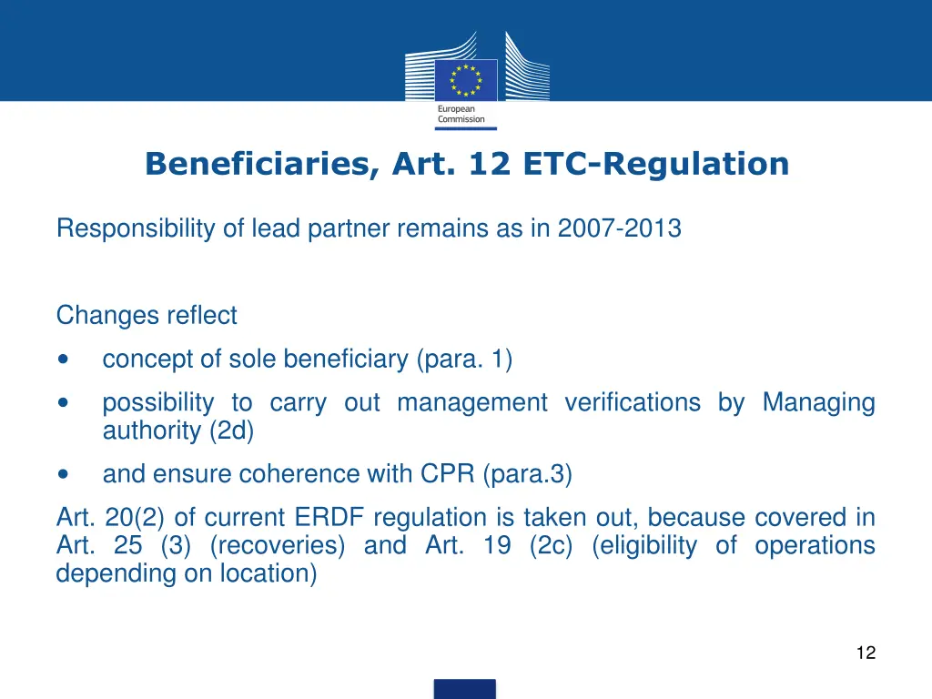 beneficiaries art 12 etc regulation