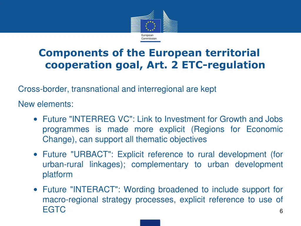 components of the european territorial