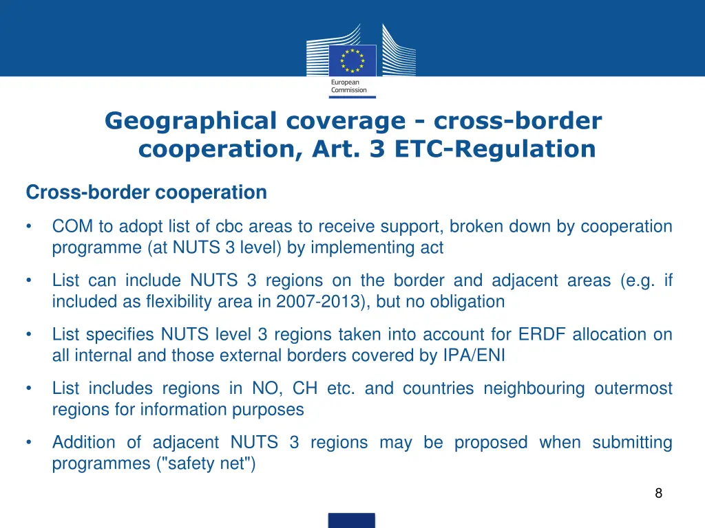 geographical coverage cross border cooperation