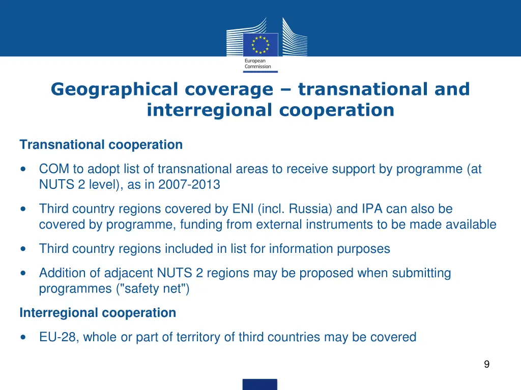 geographical coverage transnational