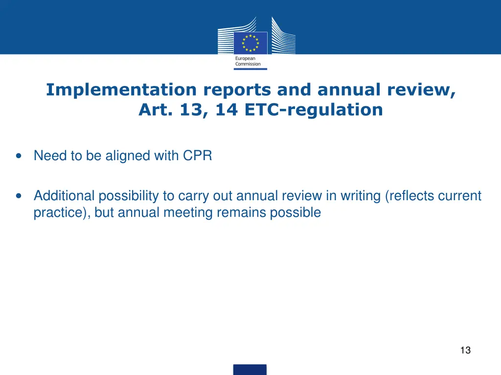 implementation reports and annual review