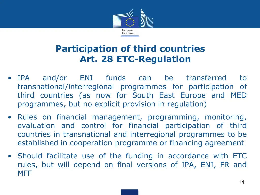 participation of third countries