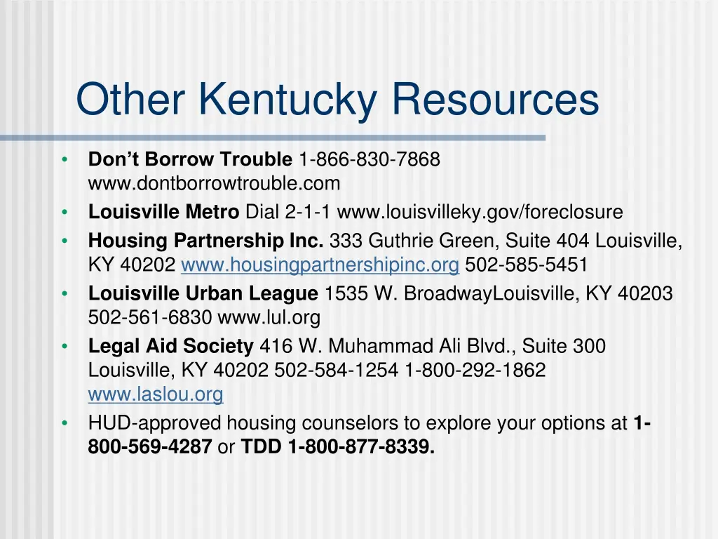 other kentucky resources