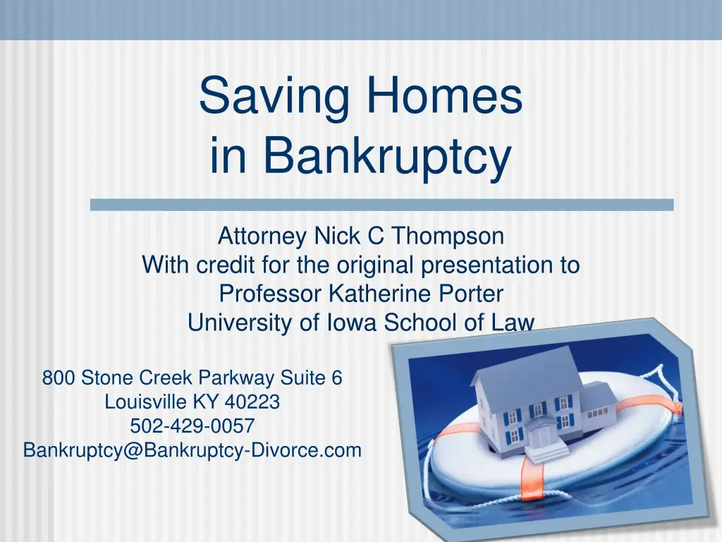 saving homes in bankruptcy 1