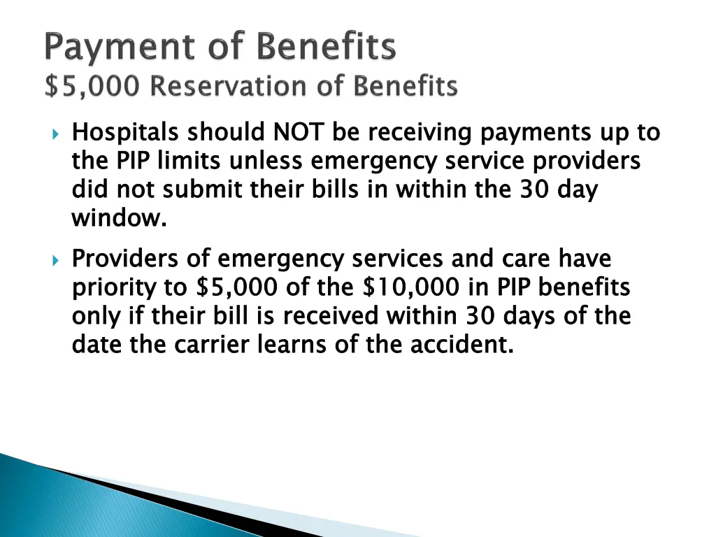 hospitals should not be receiving payments