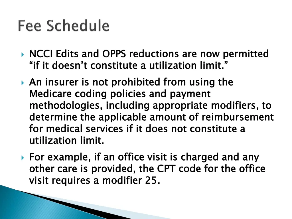 ncci edits and opps reductions are now permitted