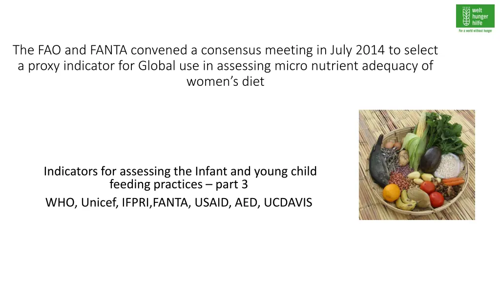 the fao and fanta convened a consensus meeting