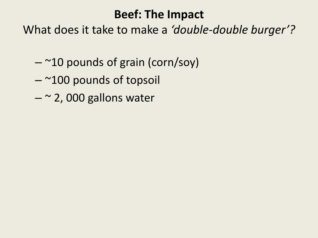 beef the impact