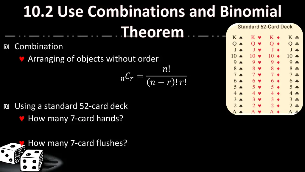 combination arranging of objects without order