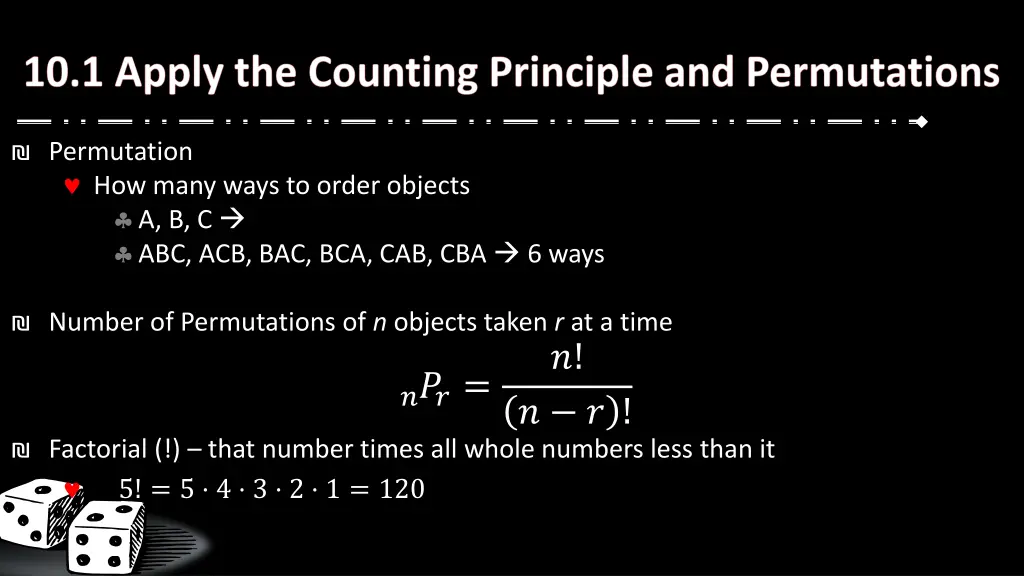 permutation how many ways to order objects