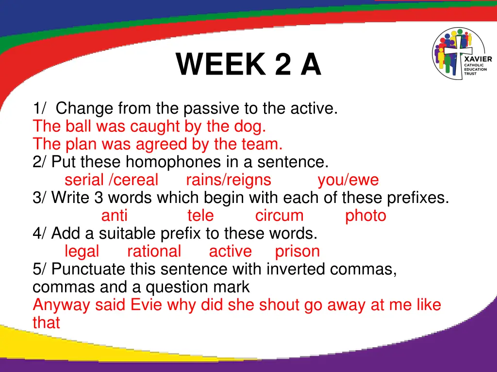 week 2 a