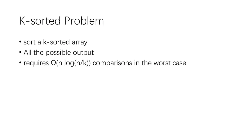 k sorted problem 1